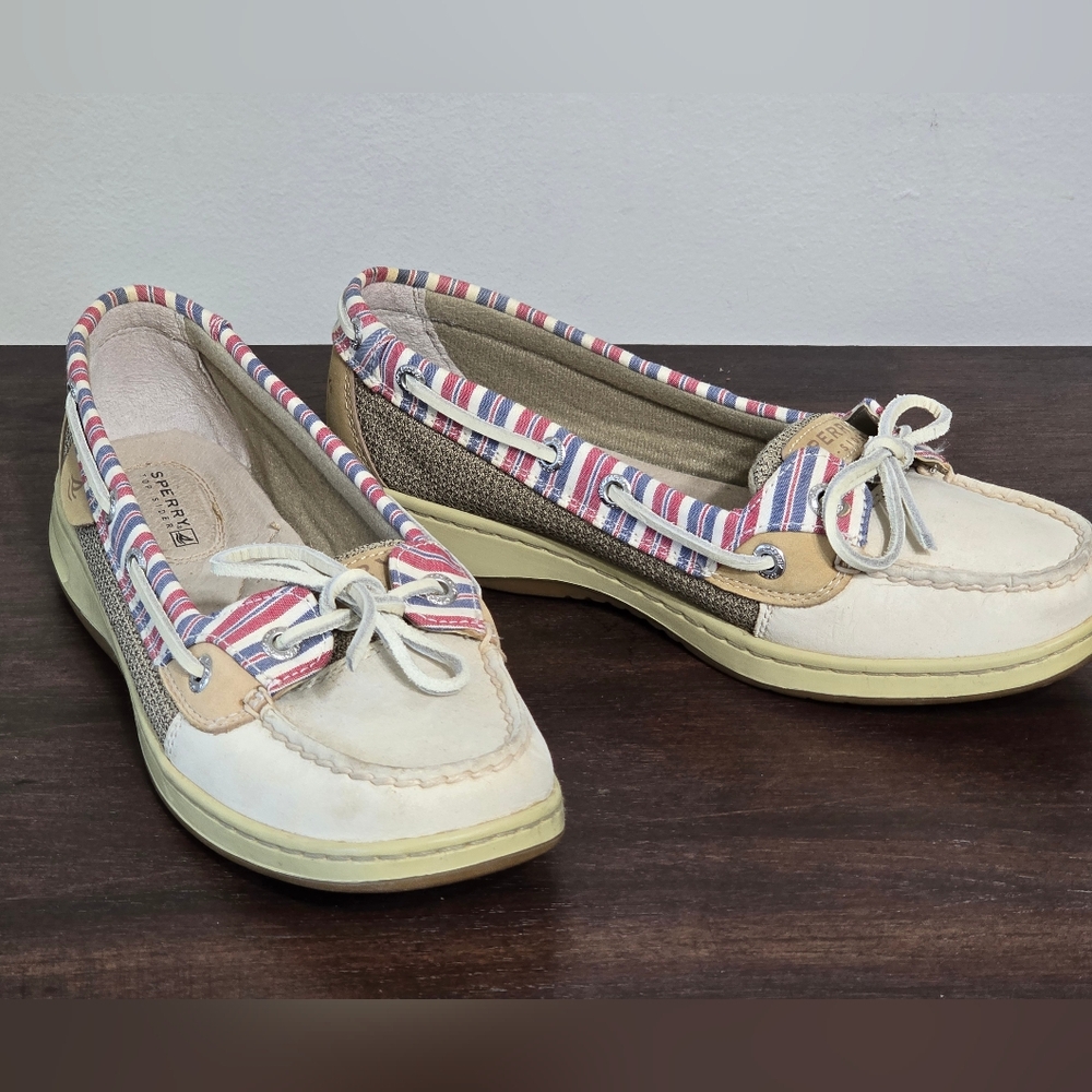 Sperry Angelfish Striped Boat Shoes Women's Size 7.5M - Picture 3 of 13